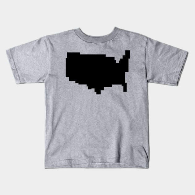 United States Pixel Kids T-Shirt by ArtbyCorey